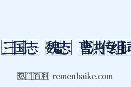 三国志·魏志·曹洪传组词是什么意思的图片